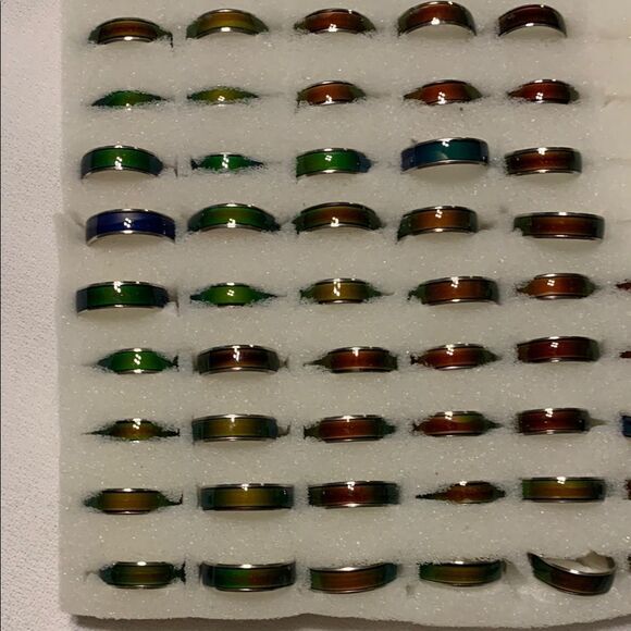 Multi piece various sizes Stainless Mood Rings - Picture 5 of 5